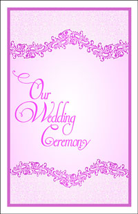 Wedding Program Cover Template 4G - Graphic 1